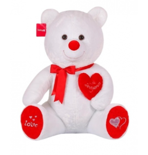Oyuncak Beyaz Yumoş Ayı 3+ Yaş (47 cm)